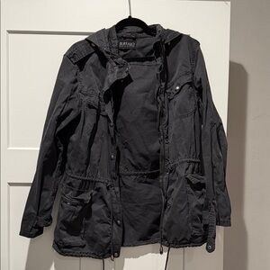Buffalo David Bitton Black Hooded Utility Jacket